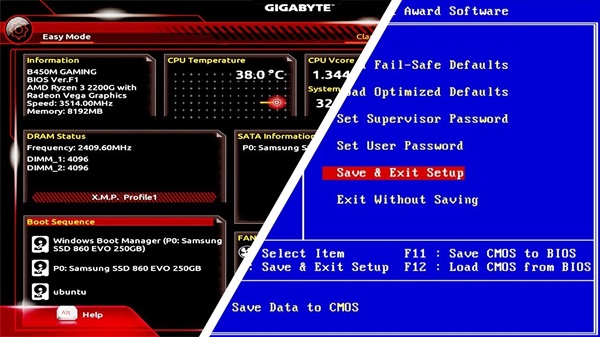 BIOS screen