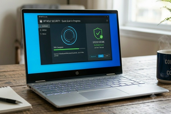 AI generated image: HP Wolf Security