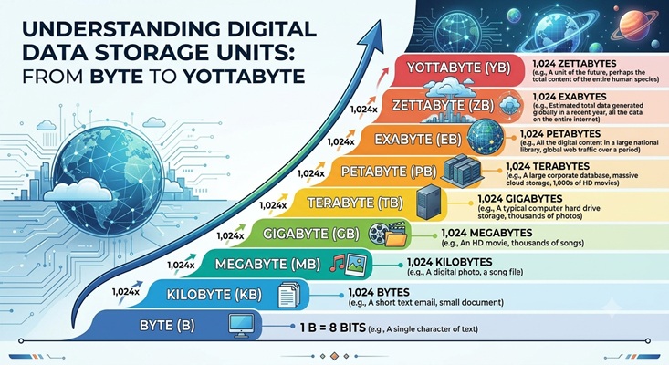AI Generated Infographic: Byte Sizes